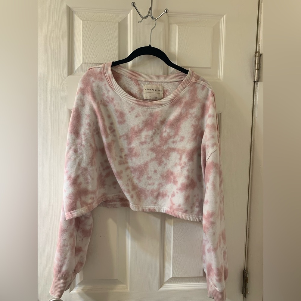 Pink and white sweater